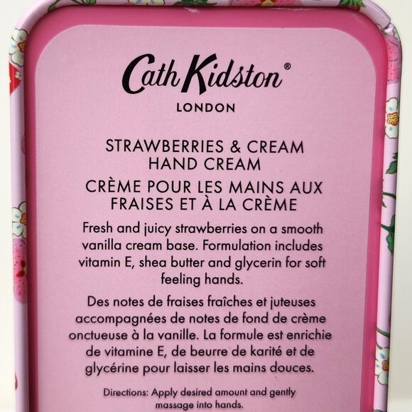 Cath Kidston Strawberries & Cream Hand Cream in Floral Gift Tin - New - Picture 6 of 6